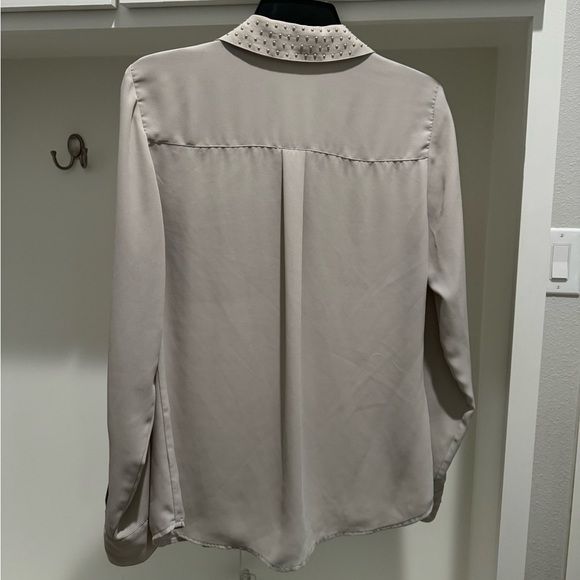 Express Portofino Blouse with Gold Studded Collar - Size M - Picture 2 of 4